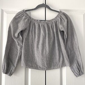Brandy Melville Striped Off the Shoulder Top